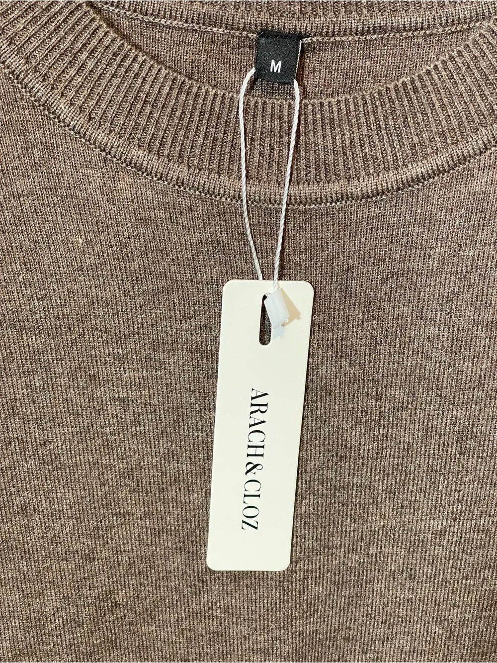Classic Short-Sleeve Knit Top in Chocolate Brown - Picture 2 of 6